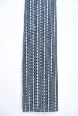 Винтажный 50-х 60-х стальной синий волнистый в тонкую полоску квадратный конец узкие Jazz галстук сетки Sharkskin - Изображение 1 из 4