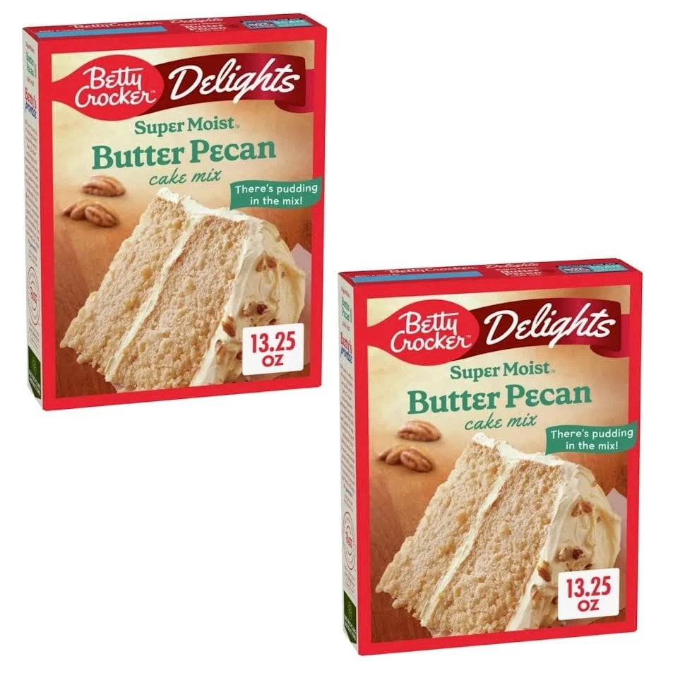 (Paquete de 2) Betty Crocker Delights Mantequilla Súper Húmeda Mezcla para Pasteles de Nueces 13.25 OZ Foto 1 de 1