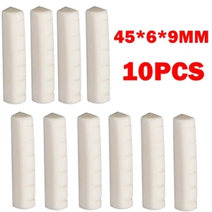 Tuerca de hueso de guitarra de 10 piezas 45*6*9 mm para cuerda Folk Luthier puente de silla acústica CALIENTE - Imagen 1 de 5