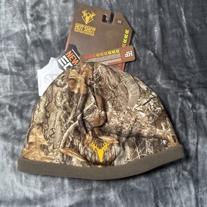Real Tree HOT SHOT Camo Hunting Essentials Beanie Mustang Fleece Rt-Edge 1E308C - Picture 1 of 7