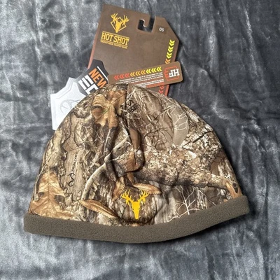 Real Tree HOT SHOT Camo Hunting Essentials Beanie Mustang Fleece Rt-Edge 1E308C - Image 1 of 4