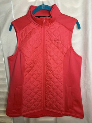 Chaleco softshell acolchado Fila Sport para mujer rosa talla M bolsillos con cremallera completa Foto 1 de 4