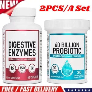 Physician's CHOICE Digestive Enzymes - Multi Enzymes,Organic Prebiotics -1 Se t - Picture 1 of 10