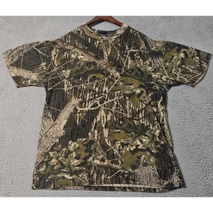 Camiseta de caza vintage Y2K Mossy Oak Breakup camuflada marrón para hombre talla grande - Imagen 1 de 6