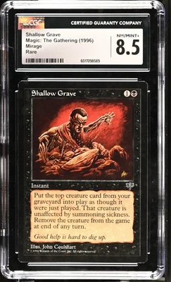 SHALLOW GRAVE Mirage Rare Reserved List CGC 8.5 MTG [Nostalgium] - Image 1 of 2