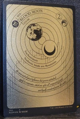 MTG Secret Lair MSCHF Blood Moon SLD 366 Gold Foil Etched Nm-M - Image 1 of 3