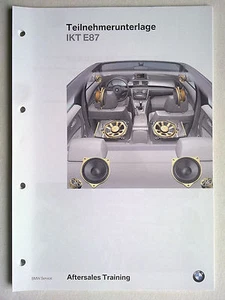 BMW Service documentación de abonado IKT E87 audio navegación teléfono sistemas de voz - Imagen 1 de 1