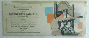 Vintage Lincoln Park Zweigstelle der Chicago Boys Clubs, Inc. Tintenlöscher - Bild 1 von 2