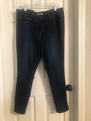 Code Bleu dark denim high rise skinny jeans 29 in inseam size 18W - Image 1 of 4