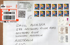 GB UK Large Multi-Stamp International Tracked Postal Cover to Australia 2023