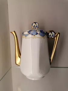 Limoges Art Deco Kaffeekanne, reiche Vergoldung, guter Zustand, selten H: 23,5 - Picture 1 of 11