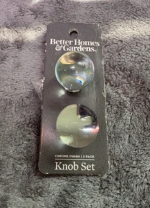 Better Homes & Gardens Glass Knob Set – Chrome Finish – 2 Pack - Picture 1 of 7