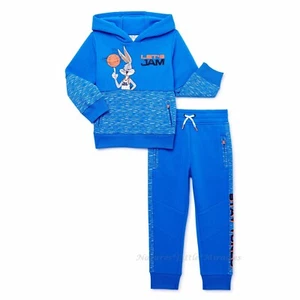 Space Jam Boys Size 2T 3T Hoodie Sweat Shirt Pants Set Toddler 2 3 Outfit Bunny - Picture 1 of 5