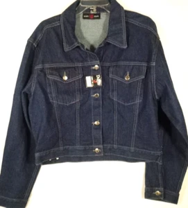 Duett-Womens Denim Jean Trucker Jacket, Extra Large XL, Blue, NEW w/ Tags - Picture 1 of 9