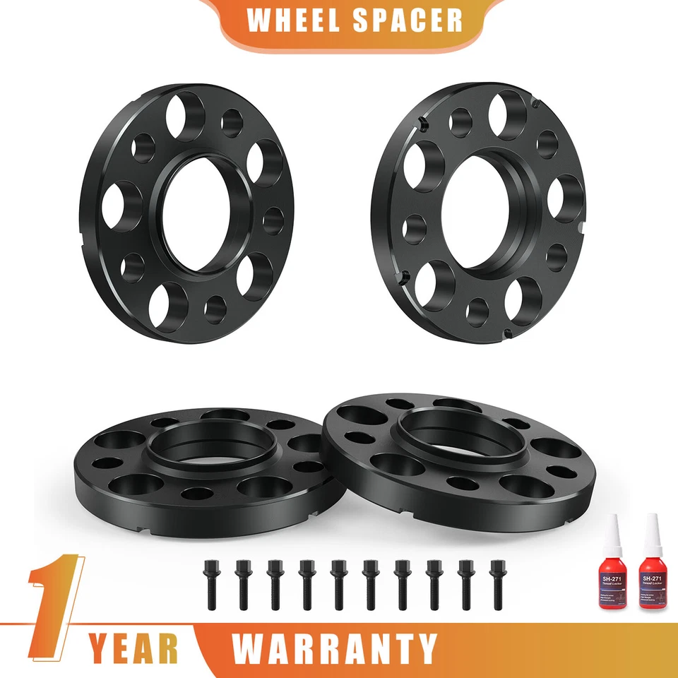 4PCS 12 &15mm 5x112mm Wheel Spacers For W202 W203 W204 W220 SLK250 CL500 SLK250 - Image 1 of 4