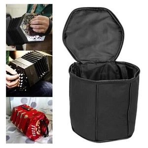 Oxford Cloth Concertina Gig Bag Carry Case Thick Padded Black for Beginners - Picture 1 of 12