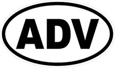 #938 (2) 2" Adventure Rider KLR R1200GS ADV Decal Sticker Laminated 
