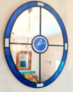 Millwall Mirror 15 inch x 12 inch Oval mirror . Handcrafted Unique item *NEW * - Picture 1 of 5