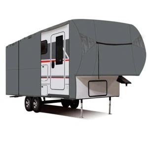 NEW 33'-37' FT 4-Ply 5TH Wheel RV Motorhome Camper Storage Gray Cover Anti-UV - Bild 1 von 18