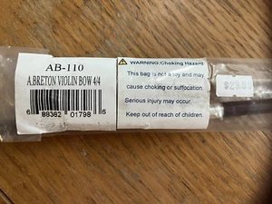 Anton Breton AB-110GN Brazilwood Student Violin Bow - 4/4 Size - Green - Picture 1 of 6