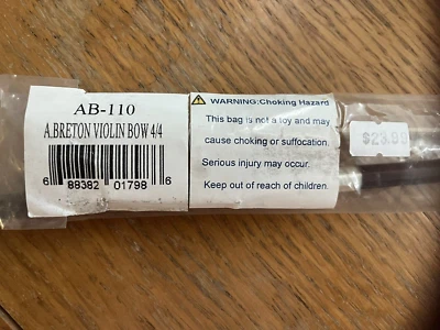 Anton Breton AB-110GN Brazilwood Student Violin Bow - 4/4 Size - Green - Image 1 of 4