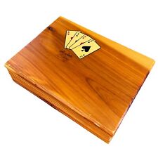 Rawhide, Arizona Vintage Wooden Cedar Playing Card Storage Box 4 Aces
