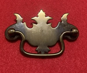 Brass Chippendale Vintage Antique Hardware Drawer Pull 3” centers Batwing - Picture 1 of 3