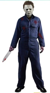 Michael Myers Herren Erwachsenen Kostüm mit blutigem Messer Halloween Grusel Maske *NEU*.. - Bild 1 von 5