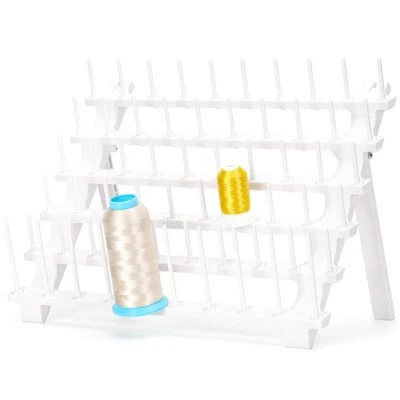 Soporte para Roscas de Plástico Blanco Brillante con 60 Clavijas y Extra 10 Largo... Foto 1 de 4