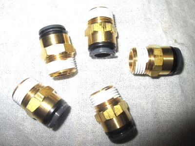 5 SMC 3/8" Tube OD x 3/8" NPT Straight Male Connector Fittings KV2H11-36S
