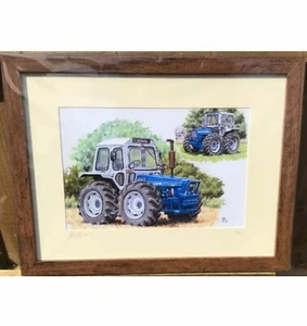 3 Framed Picture Prints Set Deal A4 Size Leyland Roadless County Tractors - Picture 1 of 4