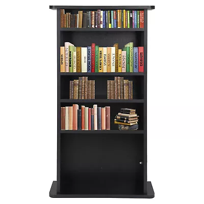 Media Storage Cabinet Game DVD Movie Tower Stable Organizer Stand 5 Shelves - Image 1 of 4