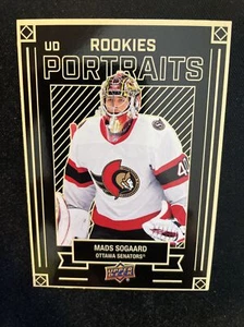 22-23 UD Series 2 Hockey UD Portraits Rookie P-65 Mads Sogaard - Picture 1 of 2