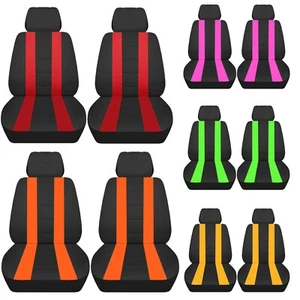 Se adapta a la funda delantera de asiento de coche Chevy Equinox carbón con rayas en rosa/rojo/azul - Imagen 1 de 9