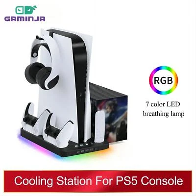 Ylw P58 P5 Stand Cooling Station with Rgb Light Cooling Fan Dual Controllers Cha - Image 1 of 4