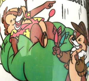 Disney Chip N Dale Plastic Thermos Bottle With Cup Lid Aladdin USA Vtg 1980s - Picture 1 of 8