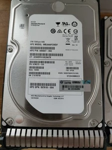 11 x HP Hard Drive 2TB SAS 3.5" 7200RPM 6Gb/s (Hot Plug w/ Caddy) - 695507-002 - Afbeelding 1 van 2