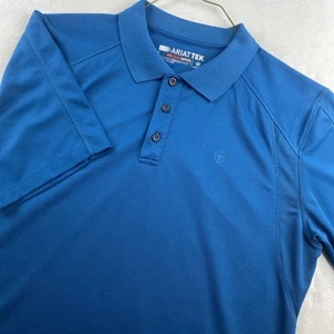 Camisa Ariat Tek Para Hombre Grande Teal Heat Series Polo Rendimiento Golf Aire Libre - Imagen 1 de 9