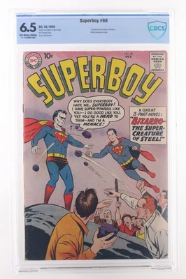 Superboy #68 - D.C. Comics 1958 CBCS 6.5 Origin and 1st appearance of Bizarro. - Image 1 of 2