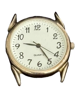 Cabezal de reloj de cuarzo tono plata movimiento Japón acero inoxidable piezas traseras o reparación solamente - Imagen 1 de 5