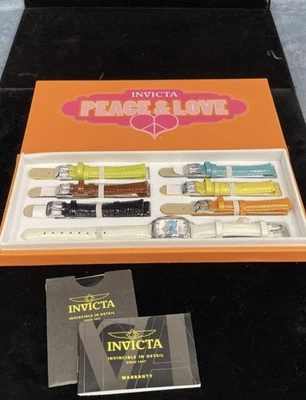 Invicta Baby Lupah 25026 Women's Watch Set Peace and Love 7 Colors Leather Strap - Image 1 of 4