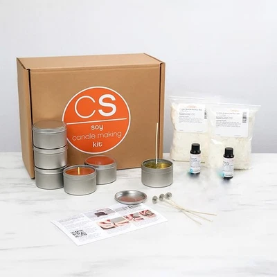 Набор для изготовления свечей Candle Science соевый воск для взрослых НОВЫЙ янтарь нуар морская соль орхидея - Изображение 1 из 4