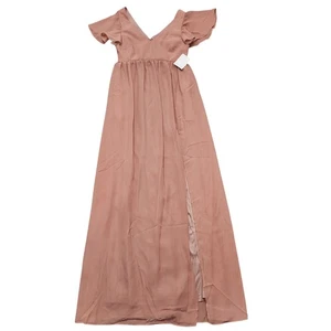 Nuevo con etiquetas Vestido Gris Pájaro Hannah Gasa Rosa del Desierto Talla Pequeña - Imagen 1 de 5
