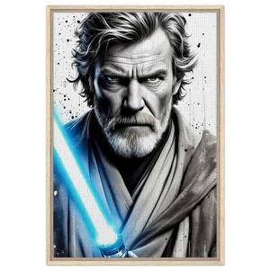 Star Wars Obi-Wan Portrait Framed Canvas Wall Art - Bild 1 von 7