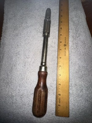 Vintage Craftsman Ratcheting Wood Handle Screwdriver. No Bits Included!! - Image 1 of 4