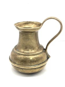 Vintage MCM schwerer Collini Austria massiver Messinghenkel Krug Ewer Brutalist signiert - Bild 1 von 11