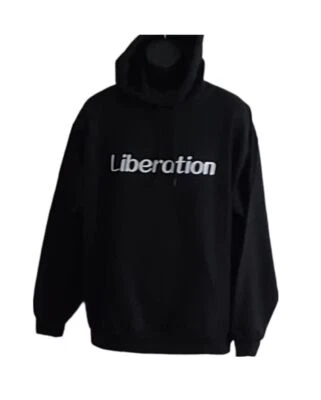 Sudadera con capucha negra Liberation Essential para moda diaria y uso activo Foto 1 de 4