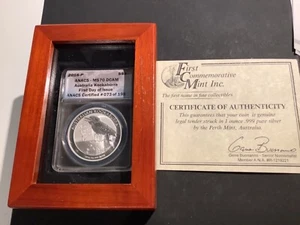 2016 ANACS MS70 D-Cameo Australian Kookaburra 1oz .999 Fine Silver Dollar A16.17 - Picture 1 of 4