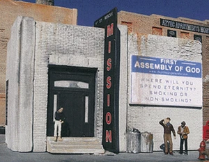 Downtown Deco HO 1/87 RESCUE MISSION Guss-Hydrocal Walls Struktur Modellbausatz NEU - Bild 1 von 2