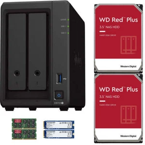 Synology DS723+ 4GB RAM 1.6TB Cache 20TB (2x10TB) of WD RED PLUS Drives - Picture 1 of 1